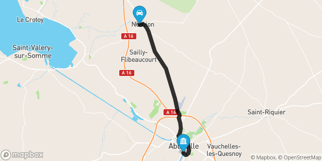 Itinéraire vers Abbeville
