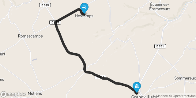 Itinéraire vers Grandvilliers