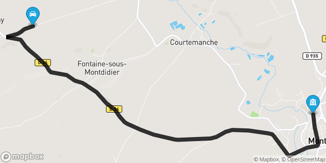 Itinéraire vers Montdidier