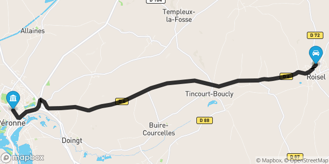 Itinéraire vers Péronne
