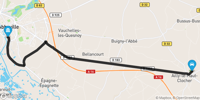 Itinéraire vers Abbeville