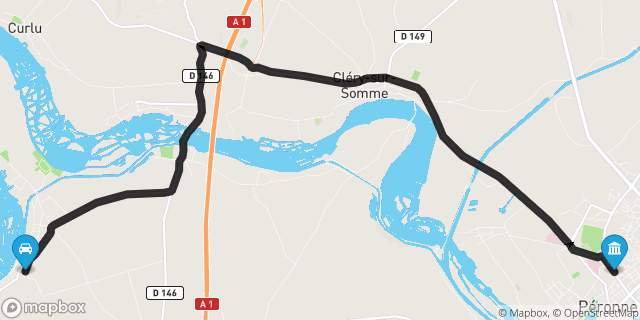Itinéraire vers Péronne