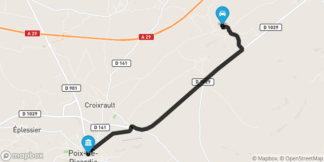 Itinéraire vers Poix-de-Picardie