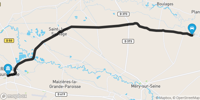 Itinéraire vers Romilly-sur-Seine