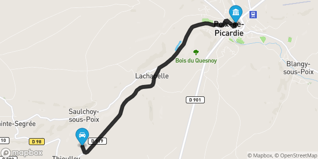 Itinéraire vers Poix-de-Picardie
