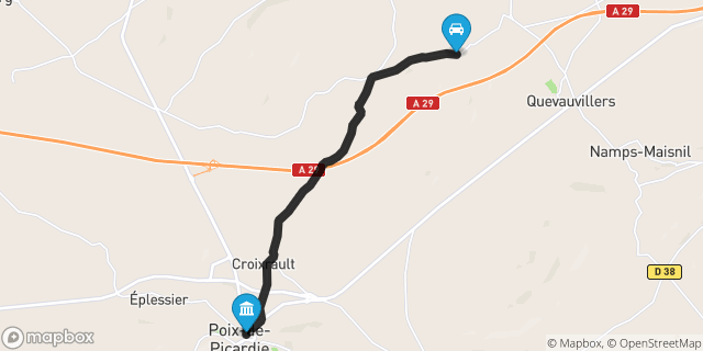 Itinéraire vers Poix-de-Picardie