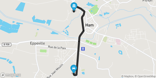 Itinéraire vers Ham