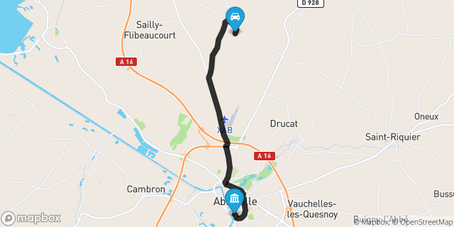 Itinéraire vers Abbeville