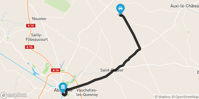 Itinéraire vers Abbeville