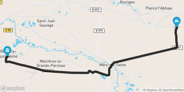 Itinéraire vers Romilly-sur-Seine