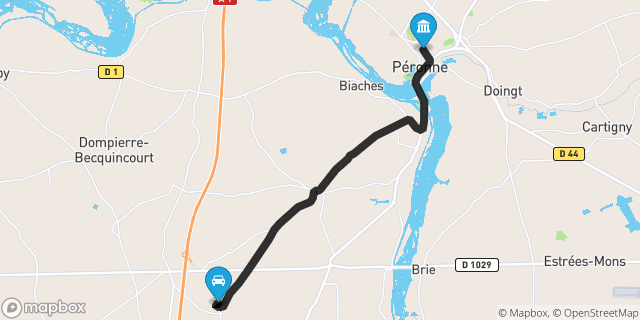 Itinéraire vers Péronne