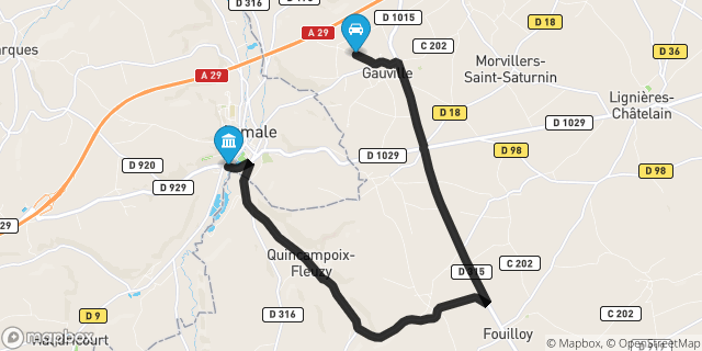 Itinéraire vers Aumale