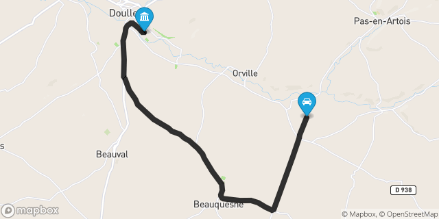 Itinéraire vers Doullens