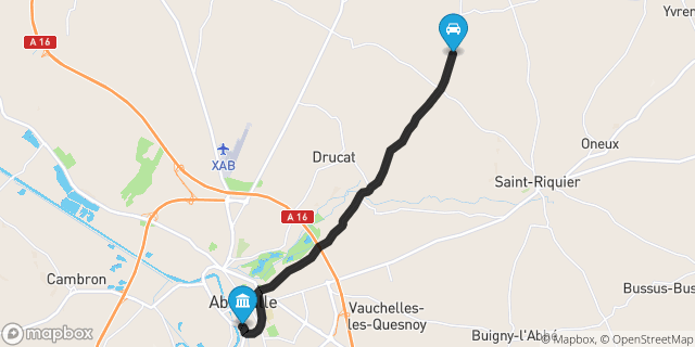 Itinéraire vers Abbeville