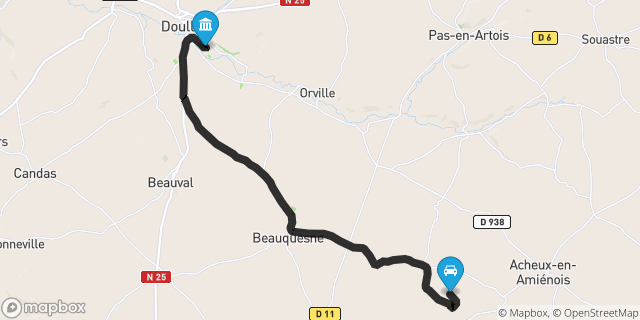 Itinéraire vers Doullens