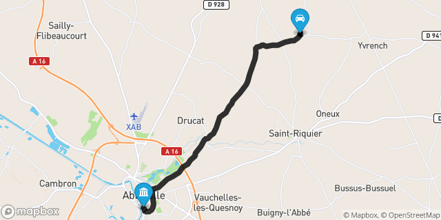 Itinéraire vers Abbeville