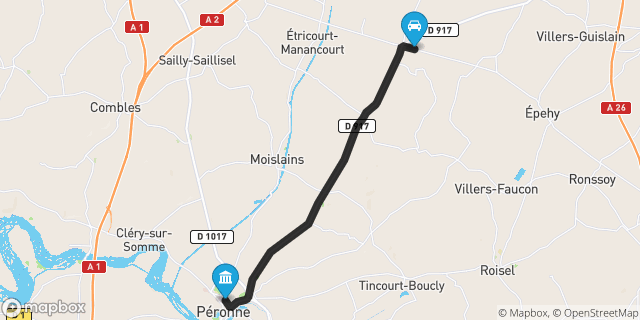 Itinéraire vers Péronne