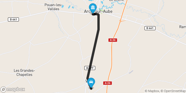 Itinéraire vers Arcis-sur-Aube