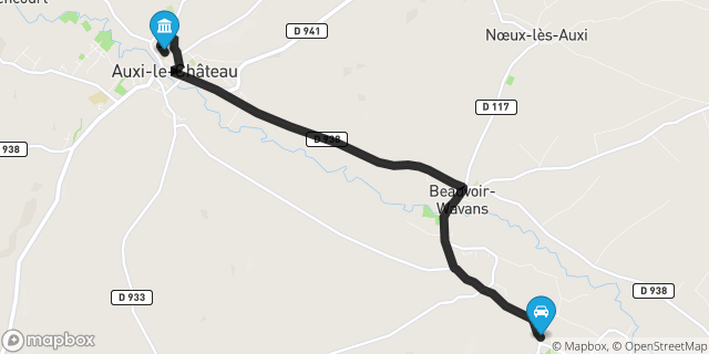 Itinéraire vers Auxi-le-Château