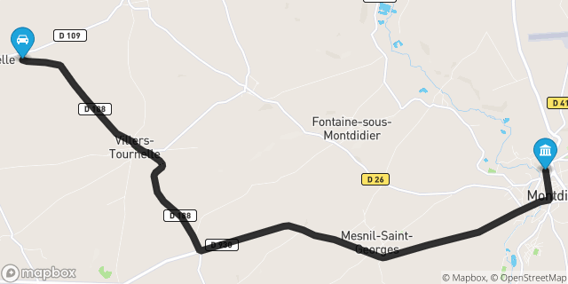 Itinéraire vers Montdidier