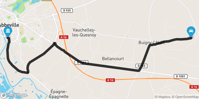 Itinéraire vers Abbeville
