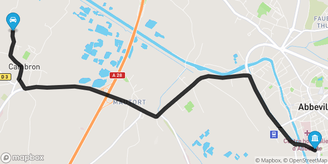 Itinéraire vers Abbeville
