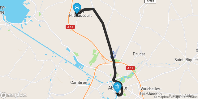 Itinéraire vers Abbeville