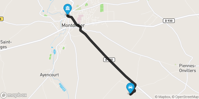 Itinéraire vers Montdidier