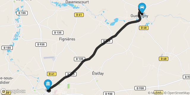 Itinéraire vers Montdidier