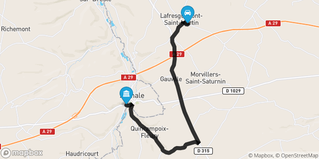 Itinéraire vers Aumale
