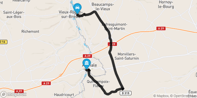 Itinéraire vers Aumale