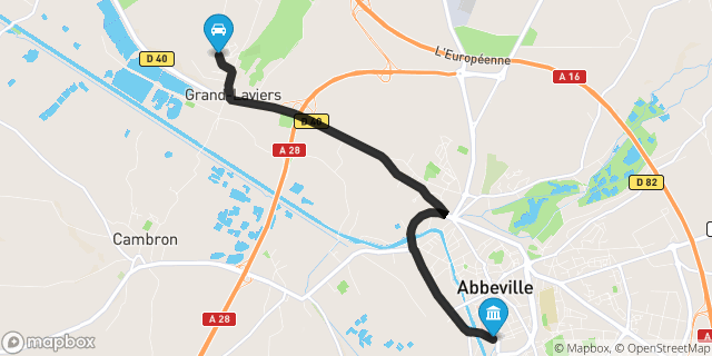 Itinéraire vers Abbeville