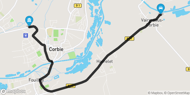 Itinéraire vers Corbie