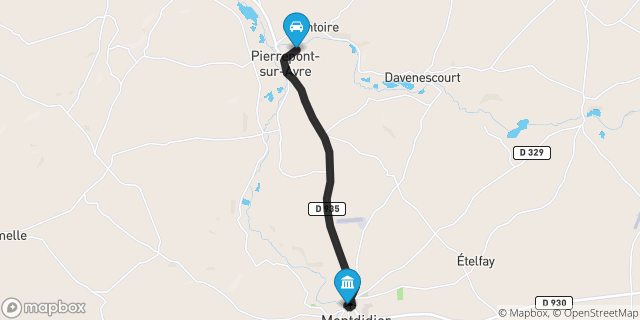 Itinéraire vers Montdidier