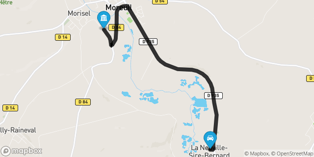 Itinéraire vers Moreuil