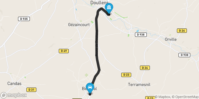 Itinéraire vers Doullens
