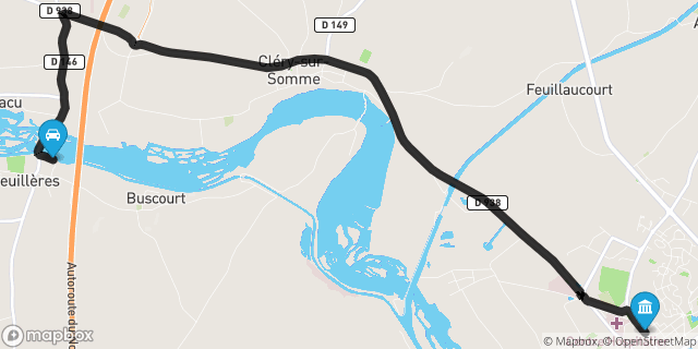 Itinéraire vers Péronne