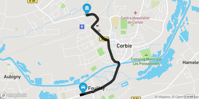 Itinéraire vers Corbie