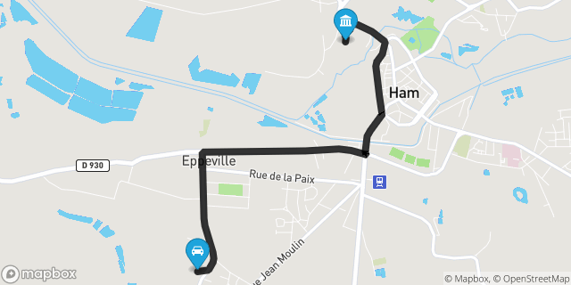 Itinéraire vers Ham