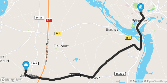 Itinéraire vers Péronne