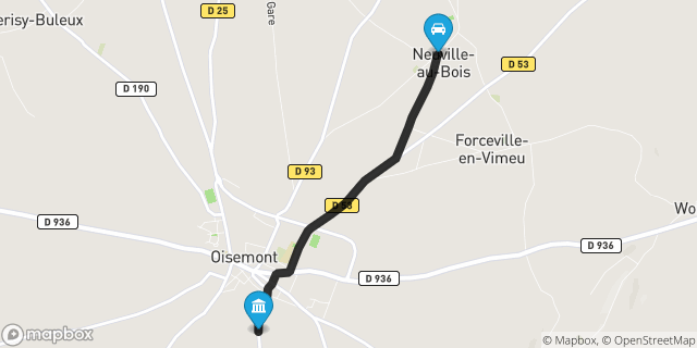 Itinéraire vers Oisemont