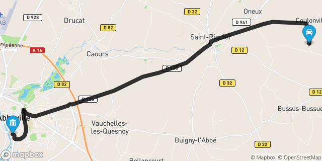 Itinéraire vers Abbeville