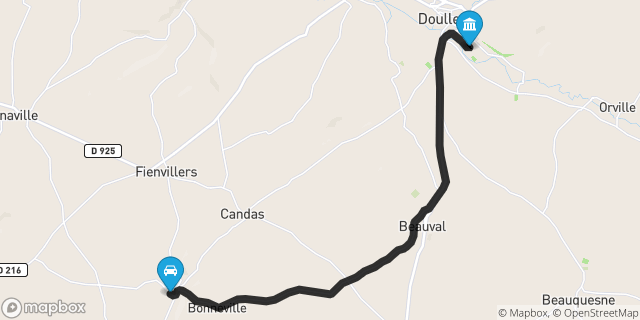 Itinéraire vers Doullens