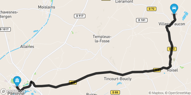 Itinéraire vers Péronne