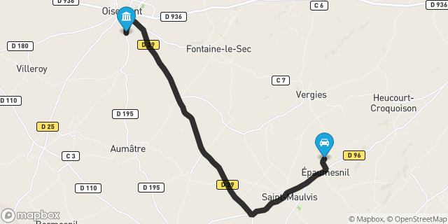 Itinéraire vers Oisemont