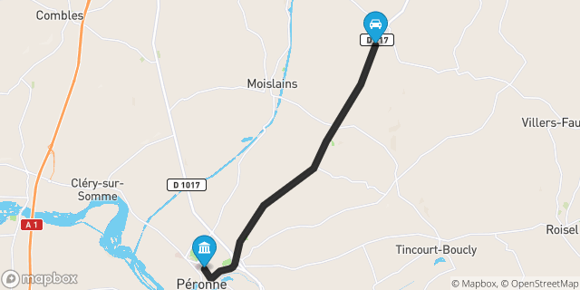 Itinéraire vers Péronne