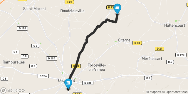 Itinéraire vers Oisemont