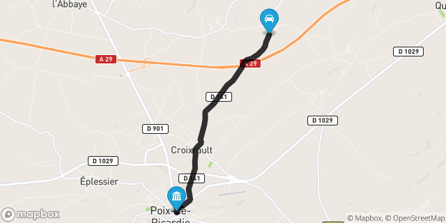 Itinéraire vers Poix-de-Picardie