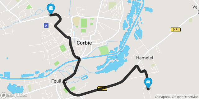 Itinéraire vers Corbie
