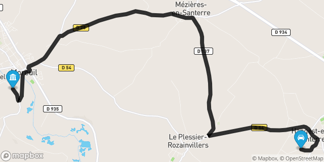 Itinéraire vers Moreuil